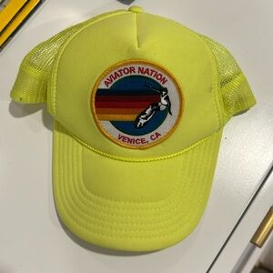 Aviator nation trucker hat neon yellow